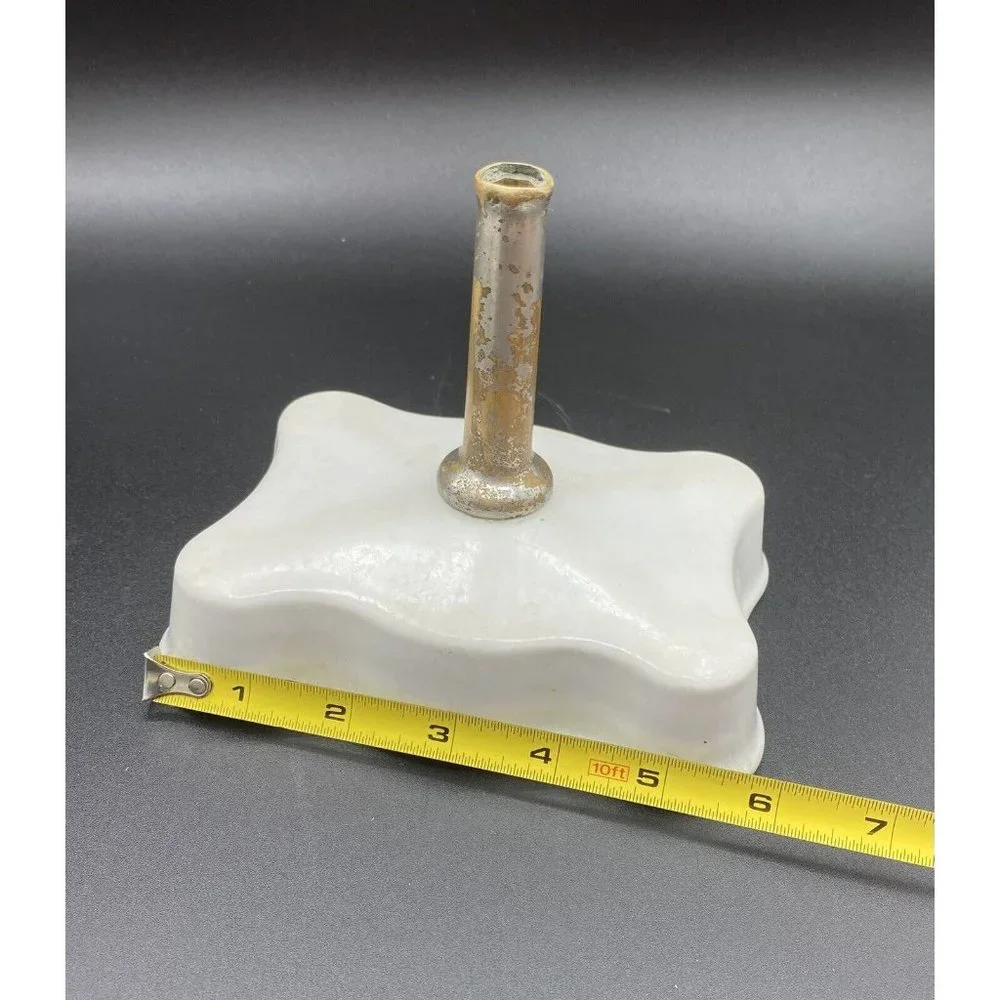 Antique White Standard Porcelain Ceramic Soap Dish Bath Tray Pedestal